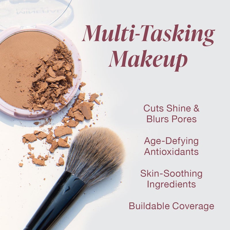 Mineral Fusion Pressed Powder Foundation, Deep 2 - Tan Skin w/Golden Undertones, Age Defying Foundation Makeup with Matte Finish, Talc Free Face Powder, Hypoallergenic, Cruelty-Free, 0.32 Oz - Image 2